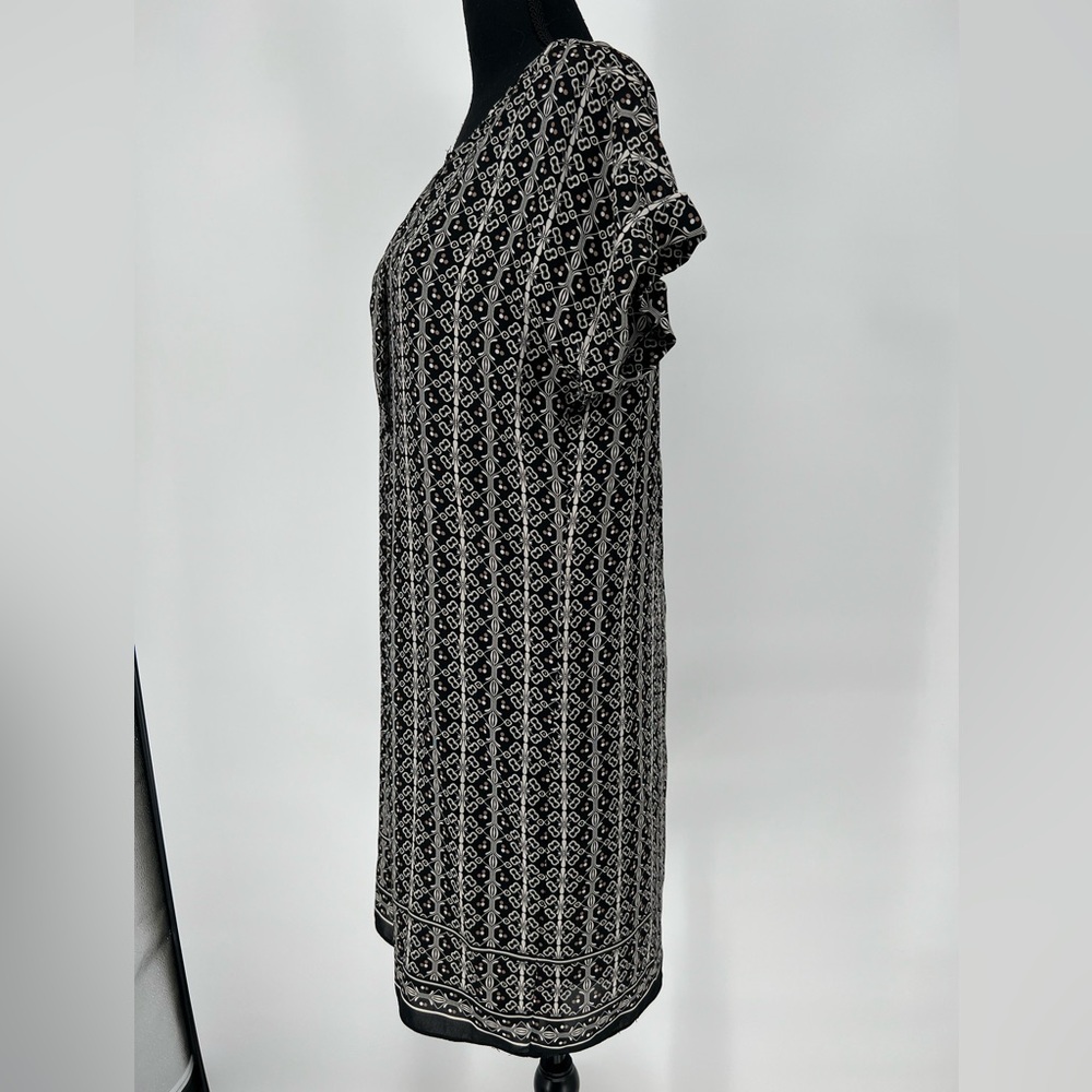 MAX STUDIO BLACK AND TAN SHIFT SLIPON DRESS SOFT AND SILKY - Picture 3 of 8